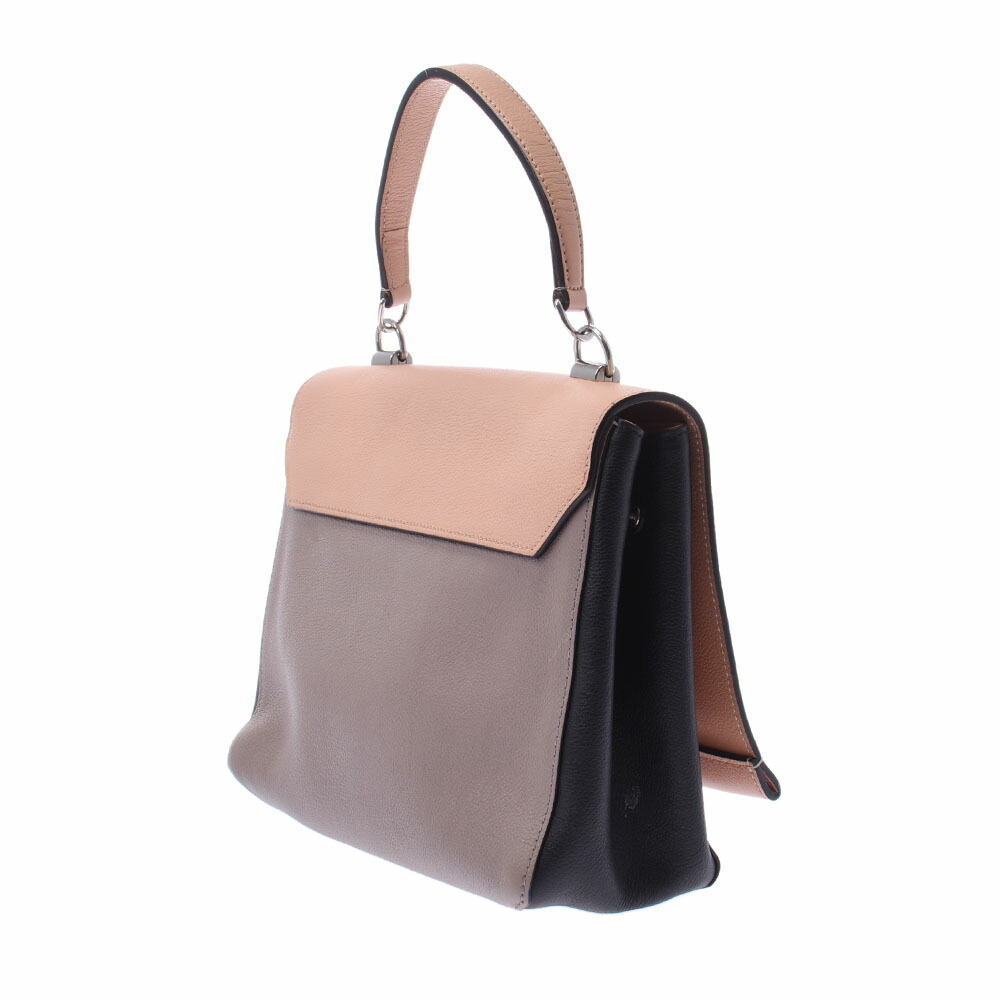 Louis Vuitton Beige Bag Me Pink My Greige Lock Leather Handbag Black